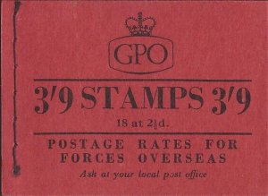 Great Britain - 1956 3Sh 9p 2½p QE II Booklet of 3 #321a 6 Stamp Panes #BK94