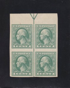 US 531 1c Washington Mint Top Margin Arrow Block of 4 VF-XF OG NH SCV $110