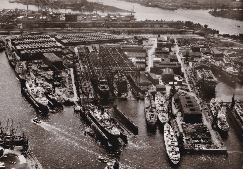 SHIP LAUNCHING, ESSO DEUTSCHLAND, ESSO SPAIN 23 FEB 1963 