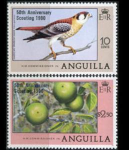 1980 Anguilla Scott 387-388 50th Anniversary Scouting MNH