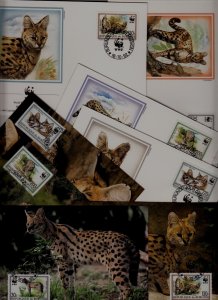 Burundi 8 covers/cards WWF-92/Wild cats