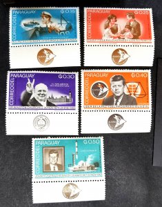 Paraguay #887-91 MNH XF CV $3.00 Complete Non-Airmail Set