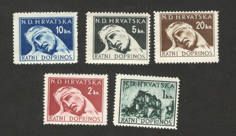 CROATIA-NDH-MNH**  set-Tax stamp-War Victims-1944.