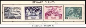 LEEWARD ISLANDS - 1949 75th Anniversary of UPU - 4V MINT HINGED