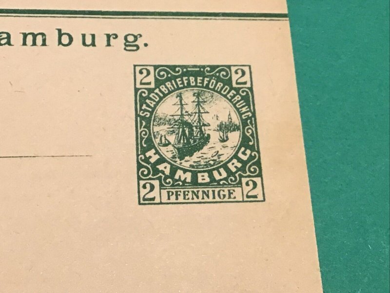 Germany Early  Hamburg  Unused Sealed Newspaper Wrapper A21220