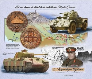 2024 05 - TOGO - WWII BATTLE OF MONTE CASSINO 80TH   1V   complet set    MNH **