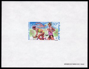 New Caledonia 1995 Sc#712  CYCLING  Triathlon Deluxe Souvenir Sheet (1) MNH