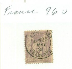 FRANCE #96, Used, Scott $70.00