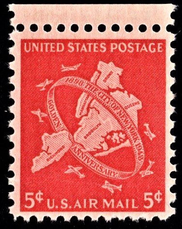 US C38 MNH VF 5 Cent New York City Jubilee