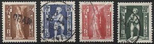 ALGERIA 1952 Sc 241-44 Used Isis Statue + Child with Eagle, F-VF