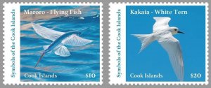 2023 10- COOK - WHITE TERN & FLYING FISH       2V  complet set    MNH **