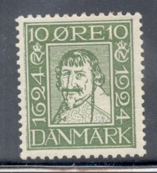 Denmark Sc 165 1924 10 o Christian IV stamp mint