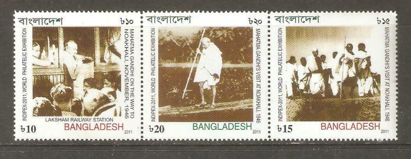 2011   BANGLADESH  -  SG. 1049 / 1051  -  INDIPEX PHILATELIC EXHIBITION-   UMM