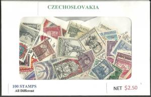 Czechoslovakia Mix, 100 All Different, Used**-