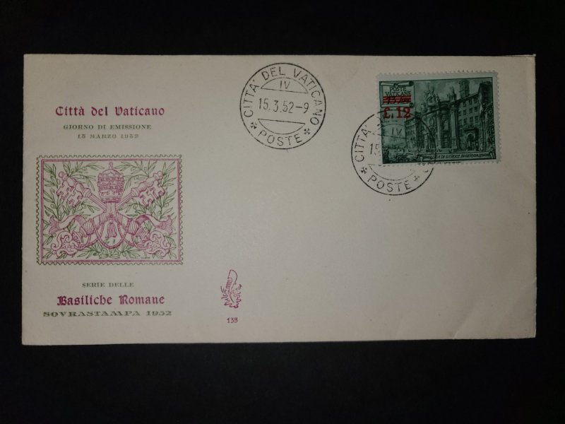 Vatican Cover Bundle FDC's & Others W/ Cachet (6)