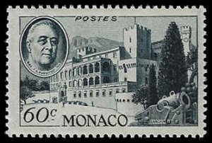 Monaco #200 Unused VLH; 30c FDR & Palace of Monaco (1946)