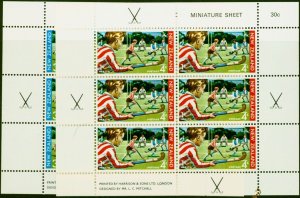 New Zealand 1971 Mini Sheet Health Stamp Hockey SGMS963 V.F MNH