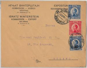 58374 -  SERBIA - POSTAL HISTORY: REGISTERED COVER to ITALY - 1925