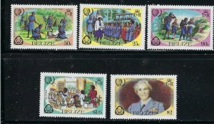 Belize 745-49 MNH 1985 Girl Guides