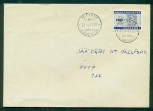 FINLAND 1983, Military Stamp w/1893 Ovpt (M9) tied on Soldier's cover, VF