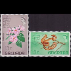 GRENADA 1968 - Scott# 302-2A Flowers Etc. 15c LH