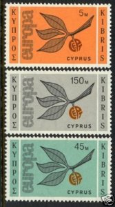 CYPRUS Sc # 262-4 MNH COMPLETE EUROPA