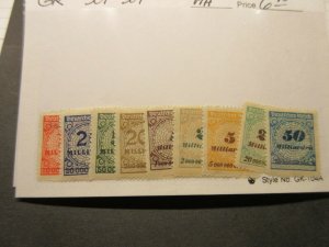 GERMANY  Scott  301-309  set  MINT HINGED  LotD  Cat $6.70
