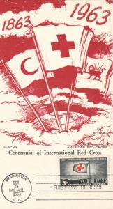 #1239 International Red Cross Mischa FDC