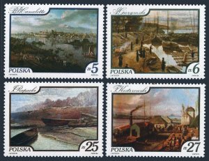 Poland 2624-2627, MNH. Michel 2921-2924. Paintings, Vistula River views, 1984.