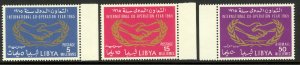 LIBYA 1965 INTL COOPERATION YEAR Set Scott Nos. 267-268, C51 MNH