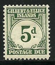 Gilbert & Ellis Islands # J5, Mint Hinge remain