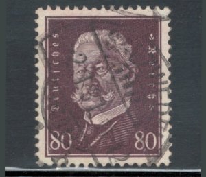 Germany 1928 President Paul von Hindenburg 80pf Scott # 383 Used