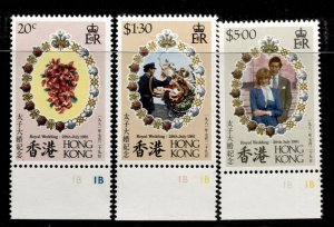 Hong Kong #373-375 MINT OG NH XF SET OF 3