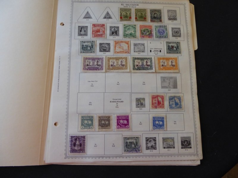 Salvador 1923-1963 Stamp Collection on Scott Album Pages