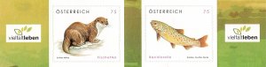 Austria 2236-2237 MNH stamps wildlife animals otter salmon fish (4)