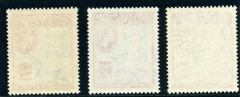 British Guiana 1953 QEII 48c in all three printings MNH. SG 341, 341a, 341ab.