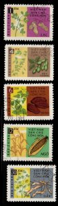 North Viet Nam Scott 224-228 Used Food Crops stamp set