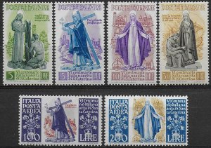 1948 Italia Santa Caterina MNH Sassone n. 574/77+A