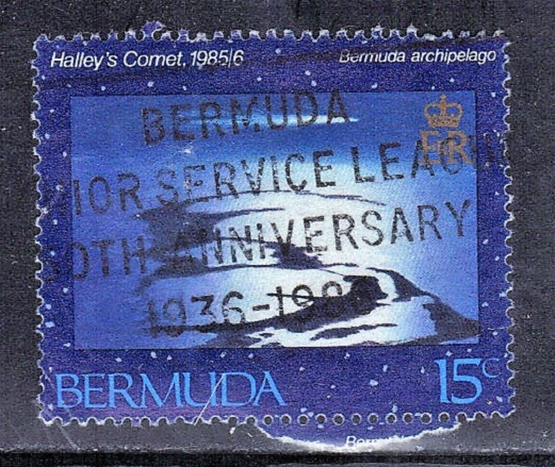 BERMUDA  SC# 478  **USED** 15c   1985  HALLEYS COMEY  SEE SCAN