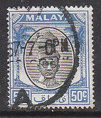 Malaya Perak 1950 Sc 116 50c Used