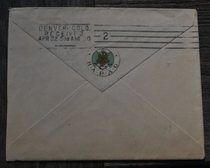 Deutsche Seepost Hamburg Amerika Line Germany #49 & US #279