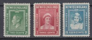 Newfoundland - 1938 Royal Family Sc## 245/247 - MH (9410)