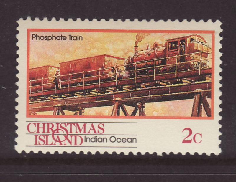 1990 Christmas Is 2c Phosphate Train Mint