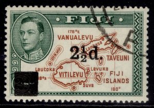 FIJI GVI SG267, 2½d on 2d brown & green, FINE USED.