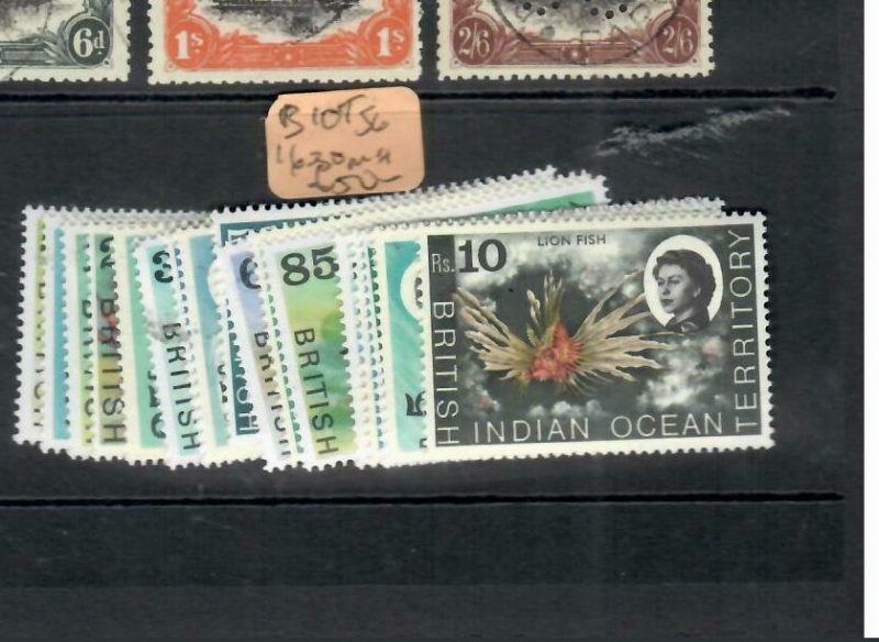 BRITISH INDIAN OCEAN TERRITORY (P2705B)  QEII SET SG 16-30  MNH