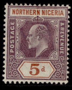 NORTHERN NIGERIA EDVII SG24, 5d dull purple & chestnut M MINT. Cat £42. ORDINARY