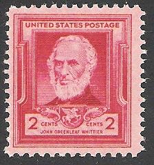 US #865, Whittier, Mint-LH