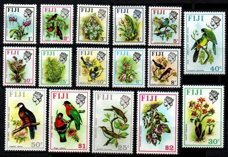 1971 Fiji 276-291X Birds and flowers 60,00 €