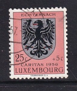 Luxembourg   #B192  used 1956  Caritas Coats of Arms 25c