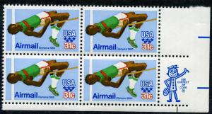 Scott #C97 Olympic Games Airmail 31c - Zip Block of 4 - MNH